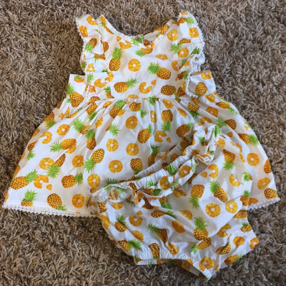 Pineapple Dress/Bloomer Set